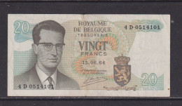 BELGIUM - 1964 20 Franc Circulated Banknote - 20 Francs