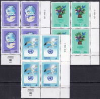 UNO WIEN 1994 Mi-Nr. 167/69 Eckrand-Viererblocks ** MNH - Ungebraucht