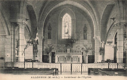 FRANCE -  Allonnes - Vue De L'intérieur De L'église - Carte Postale Ancienne - Other & Unclassified