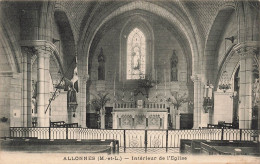 FRANCE -  Allonnes - Vue De L'intérieur De L'église - Carte Postale Ancienne - Other & Unclassified