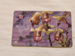 SINGAPORE-(154SIGB-0/b)Dendrobium Lasianthe(214)($10)(154SIGB-470992)(tirage?)(1/98)used Card+1card Prepiad Free - Singapore