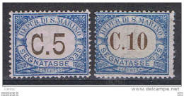 SAN  MARINO:  1925  TASSE  -  2  VAL. L. -  SASS. 19 + 20 - Impuestos