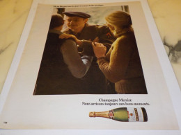 ANCIENNE PUBLICITE RETOUR DU FILS PRODIGUE CHAMPAGNE MERCIER 1973 - Alcohols