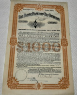 District Of Columbia - The Black Diamond Oil Company - First Mortage 6 % Convertible Gold Coupon Bond - 1917. - Aardolie