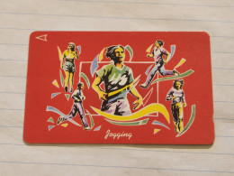 SINGAPORE-(66SIGA-O)-Jogging-(215)($10)(66SIGA-129799)(tirage-250.000)(1/95)used Card+1card Prepiad Free - Singapour