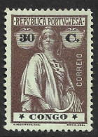 Portuguese Congo – 1914 Ceres Type 30 Centavos Mint Stamp - Congo Portugais