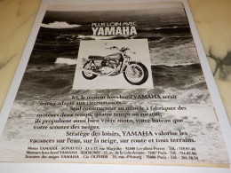 ANCIENNE PUBLICITE PLUS LOIN AVEC YAMAHA  1973 - Motor Bikes