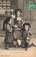 FOLKLORE - Costumes - Vive Le Cidre De Bretagne - Enfants - Carte Postale Ancienne - Trachten