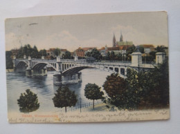 Basel, Wettsteinbrücke, Tram, 1913 - Bâle
