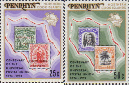 54872 MNH PENRHYN 1974 CENTENARIO DE LA UNION POSTAL UNIVERSAL - Penrhyn