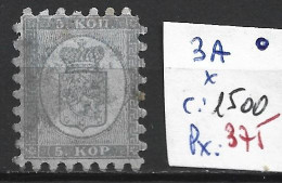 FINLANDE 3A * Côte 500 € (  2 Dents Manquantes : Côte Divisée Par 3 ) - Unused Stamps