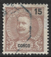 Portuguese Congo – 1898 King Carlos 15 Réis Used Stamp - Congo Portoghese