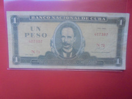 CUBA 1 PESO 1969 Circuler  (B.32) - Cuba