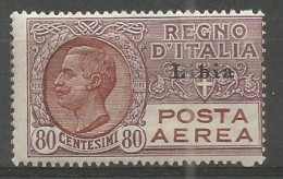 Libia Libya Italy Colony 1928 Air Mail Posta Aerea C.80 Kingdom OVPT / SPST #2 **MNH - Collections