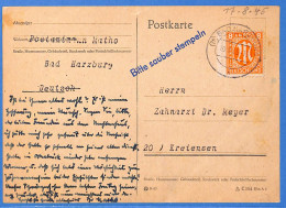 Allemagne Bizone - 1945 - Carte Postale De Bad Harzburg - G27289 - Storia Postale