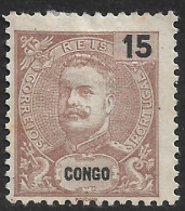 Portuguese Congo – 1898 King Carlos 15 Réis Mint Stamp - Congo Portoghese
