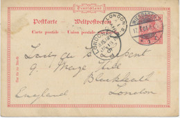 GB / GERMANY VILLAGE POSTMARKS CDS Thimble 19mm "LONDON-S.E." + 23mm "LONDON.S.E / I" On 10 (Pf) German Postal Stationer - Covers & Documents