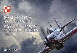 POLAND 2020 POLISH POST OFFICE SPECIAL LIMITED EDITION FOLDER: 80TH ANNIVERSARY OF BATTLE OF BRITAIN WW2 PLANES SPITFIRE - Covers & Documents