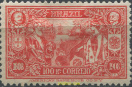 674408 HINGED BRASIL 1908 CENTENARIO DE LA OBERTURA DE LOS PUERTOS COMERICALES. REI CARLOS I DE PORTUGAL. - Nuevos