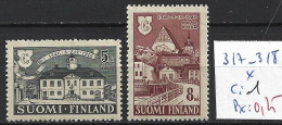 FINLANDE 317-18 * Côte 1 € - Unused Stamps