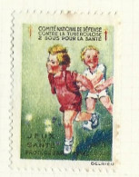 Timbre   France- - Croix Rouge  -  Erinnophilie  - ComIte National De Defense  La Tuberculose - 1933- Jeux Sante - Antituberculeux