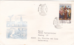 THE PAINTING GUERNIC COVERS  FDC  CIRCULATED 1976 Tchécoslovaquie - Lettres & Documents