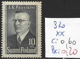 FINLANDE 320 ** Côte 0.60 € - Unused Stamps