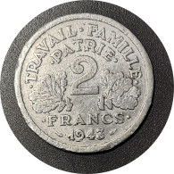 Monnaie France - 1943 - 2 Francs Francisque - 2 Francs