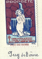 Timbre   France- - Croix Rouge  - Erinnophilie  - ComIte National De Defense  La Tuberculose - 1930- Proprete -  63 Puy - Tuberkulose-Serien