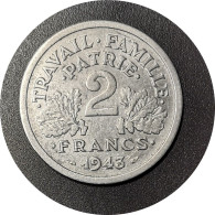 Monnaie France - 1943 - 2 Francs Francisque - 2 Francs