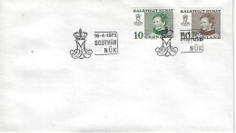 Greenland 1973  Konigen Margarethe (o) Mi.84-85 FDC - FDC