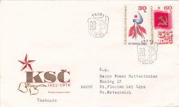 THE COMMUNIST PA COVERS  FDC  CIRCULATED 1976 Tchécoslovaquie - Storia Postale