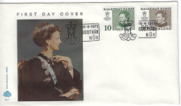 Greenland 1973  Konigen Margarethe (o) Mi.84-85 FDC - FDC