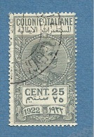 MARCA DA BOLLO/REVENUE- COLONIE ITALIANE  BILINGUE 1922  CENT.25 - Emissions Générales