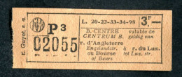 Ticket De Tramways Bruxellois Années 40/50 - Billet Tramway Bruxelles - Belgique - Europa