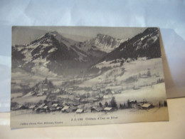 J.J. 5783 CHATEAU D'OEX EN HIVER SUISSE VD VAUD CPA 1908 - Château-d'Œx