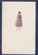 CPA 1 Euro Illustrateur Femme En Pied Woman Art Nouveau écrite Prix De Départ 1 Euro - 1900-1949