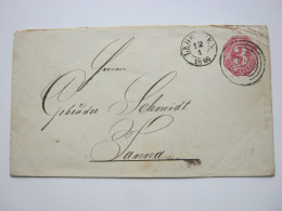 1866 , Brief Aus LEHESTEN    Mit Klarem Nummernstempel - Cartas & Documentos