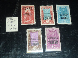 TCHAD 1930 N°53/55 AFRIQUE EQUATORIALE FRANCAISE TCHAD - NEUF AVEC CHARNIERE (CV) - Nuevos