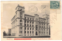 Canada - Montréal - Grand Trunk Railway Office - Carte Postale Pour Rouïba (Algérie) - 16 Janvier 1904 - Cartas & Documentos