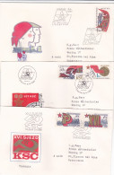 PARTIDU COMUNIST ​ 3 COVERS  FDC  CIRCULATED 1981Tchécoslovaquie - Covers & Documents