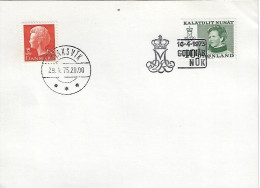 Greenland 1975  Konigen Mararethe (o) Mi.84 +Mi.569y Denmark - Briefe U. Dokumente