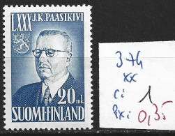 FINLANDE 374 ** Côte 1 € - Unused Stamps