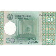 Tadjikistan, 20 Diram, 1999, KM:12a, NEUF - Tadjikistan