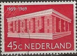 NETHERLANDS 1969 Europa - 45c. - Red FU - Gebraucht