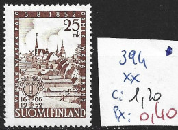FINLANDE 394 ** Côte 1.20 € - Unused Stamps