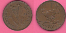 Ireland ONE PENNY 1928 Bronze Coin Irlanda Eire - Irland