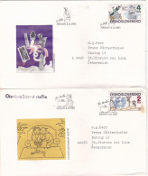 HUMOR 2  COVERS  FDC  CIRCULATED 1985Tchécoslovaquie - Briefe U. Dokumente