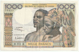 Billet BANQUE CENTRALE DES ETATS DE L'AFRIQUE DE L'OUEST    1000 FRANCS - Stati Dell'Africa Occidentale