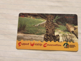 SINGAPORE-(94SIGD-o/b)-King Cheetah-(239)($20)(94SIGD-021834)-(tirage-180.000)(1/97)-used Card+1card Prepiad Free - Singapour